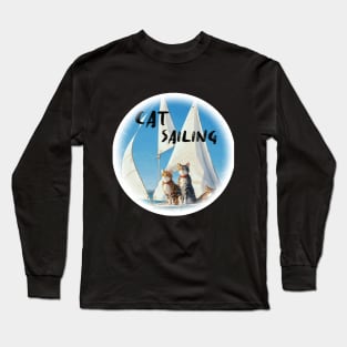 Cat Sailing Long Sleeve T-Shirt